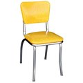 Richardson Seating Corp Richardson Seating Corp 4110CIY 4110 Diner Chair -Cracked Ice Yellow- with 1 in. Pulled Seat -  Chrome - Cracked Ice Yellow 4110CIY